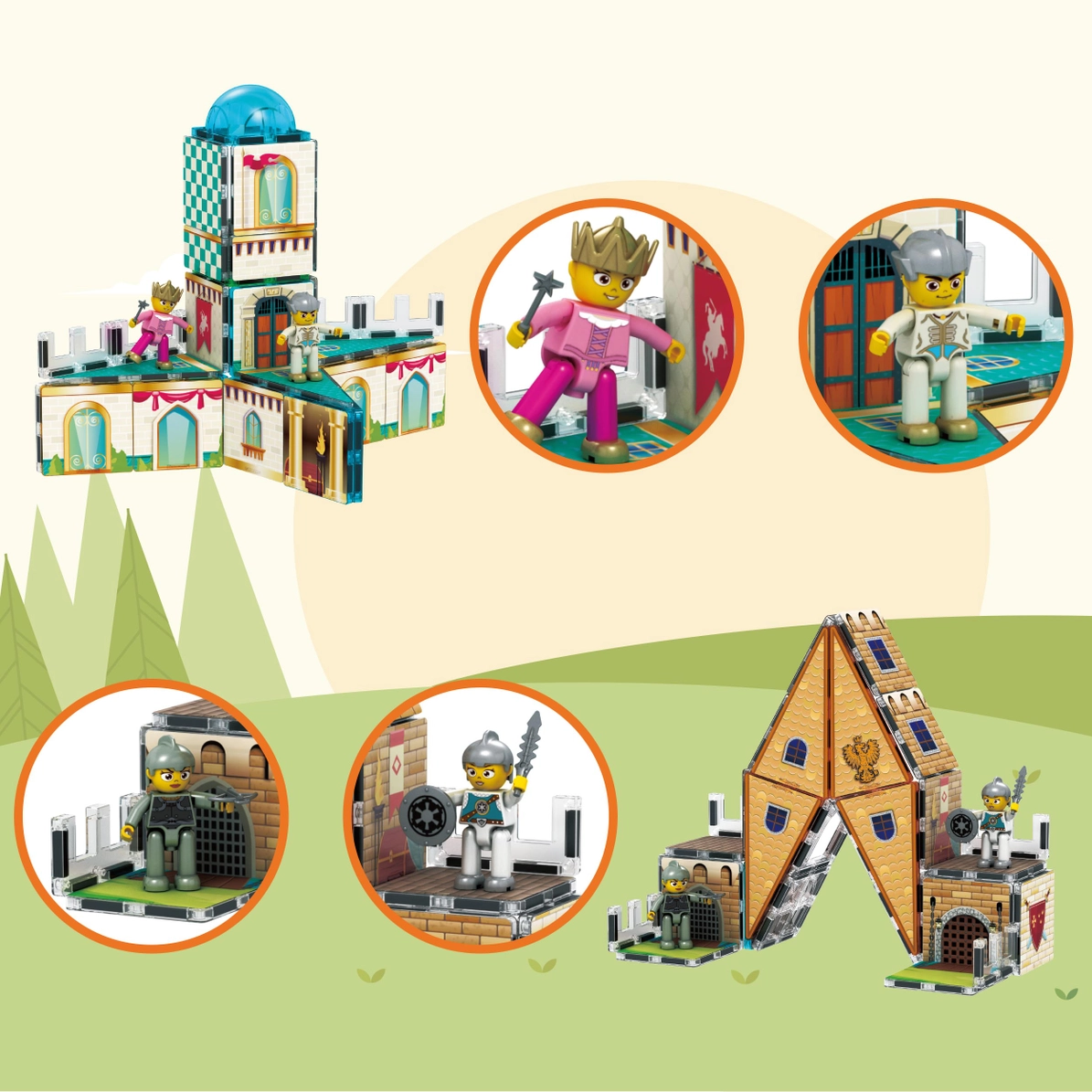 Picasso Tiles - Castles 2 in 1 - 70 pieces - Image 4