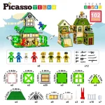 Picasso Tiles - Conjunto Magnético Ninja 2 em 1 - 102 peças - Image 6
