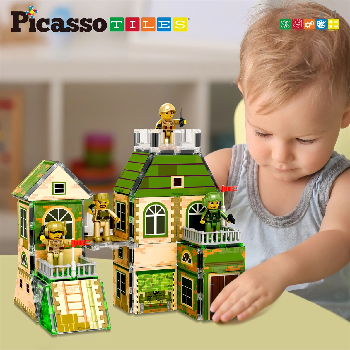 Picasso Tiles - Conjunto Magnético Ninja 2 em 1 - 102 peças - Image 4