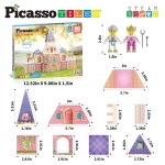 Picasso Tiles - Conjunto Magnético Castelo de Princesas - 60 peças - Image 9