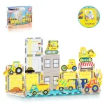 Picasso Tiles - Conjunto Magnético - tema Construção - 26 peças