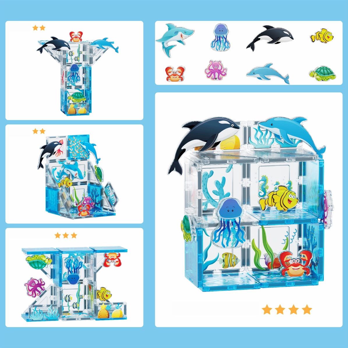 Picasso Tiles - Conjunto Magnético - tema Oceano - 26 peças - Image 4