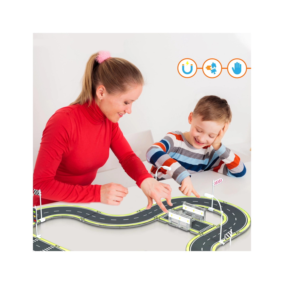 Picasso Tiles - Pista Magnética com sinais de trânsito - 28 peças - Image 3
